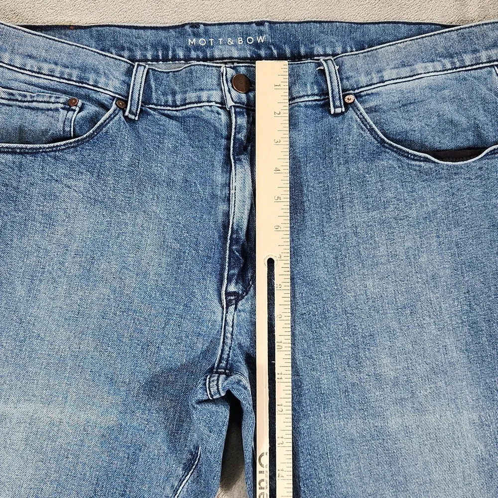 Mott & Bow Warren Slim‎ Straight Jeans Mens 38x32 Blue Stretch Denim Medium Wash